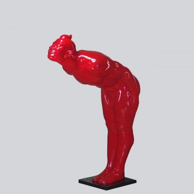 gallery red welcomed man resin art decor