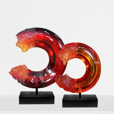 classical clear resin sculpture
