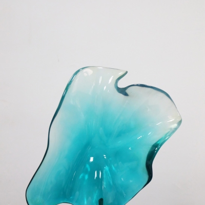 Blue Clear Resin Art Sculpture