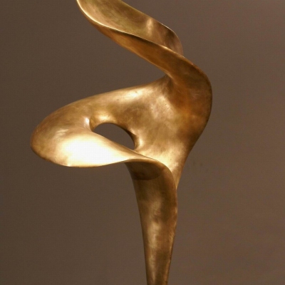 abstract brass sculpture, modern abstract brass decoration, bronze decor